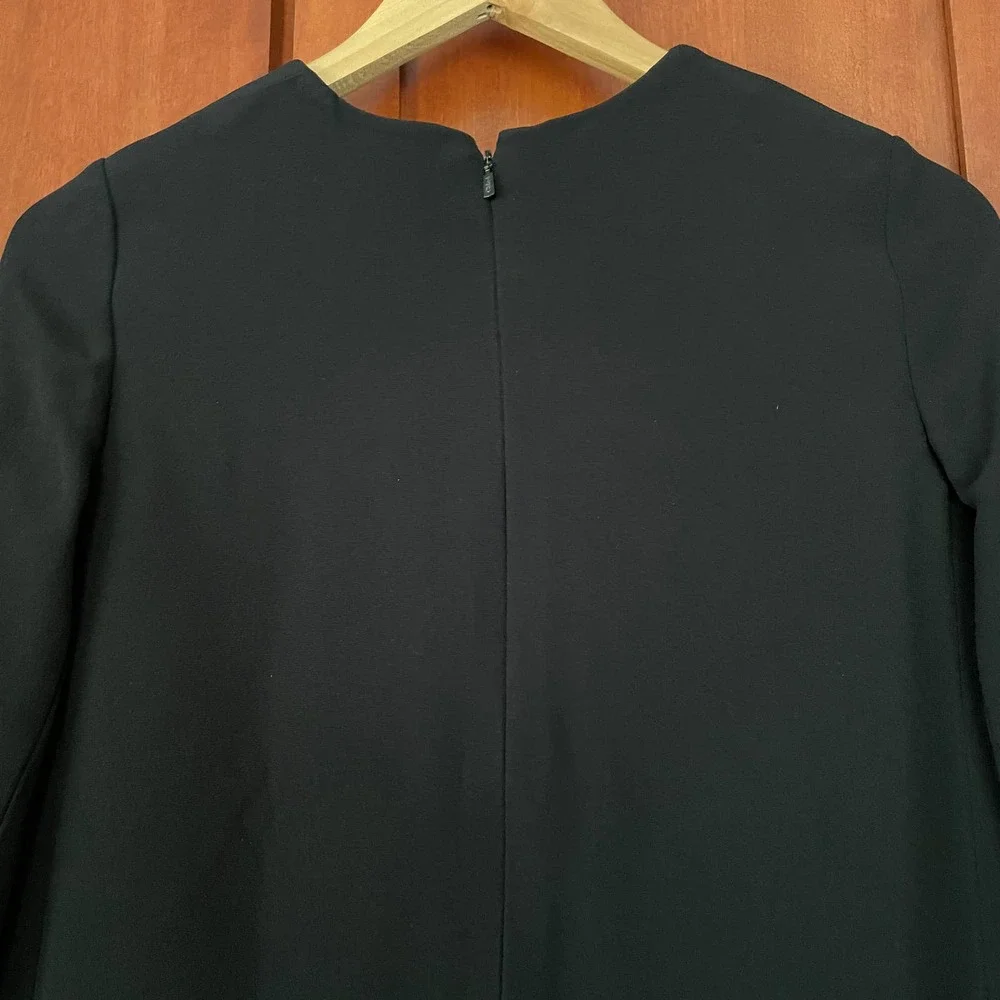 Chloe Shift Dress Three Quarter Sleeves Black Size 34 FR 2 US - Picture 6 of 10